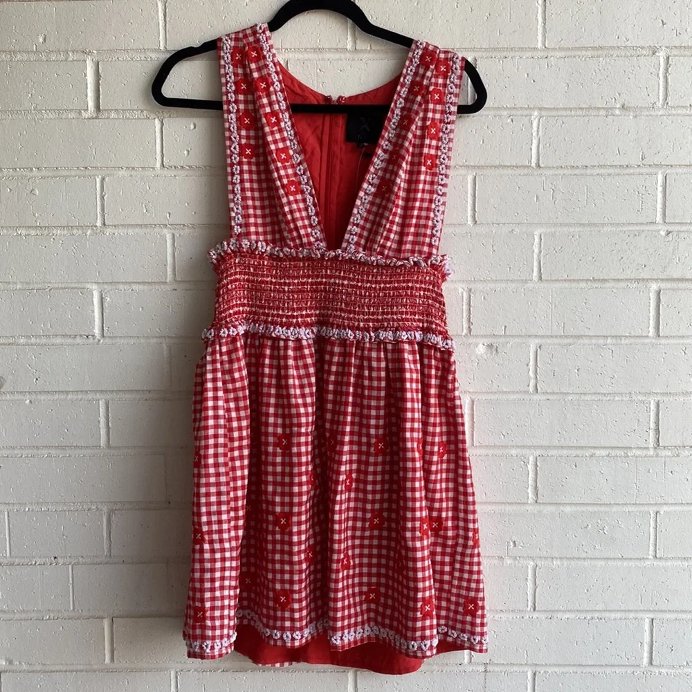 NWT X by NBD Florence Embroidered Mini Dress - Picture 3 of 7